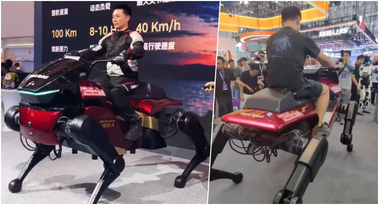 Araç motosikletle köpeğin karışımını andırıyor. Robot at dönemi