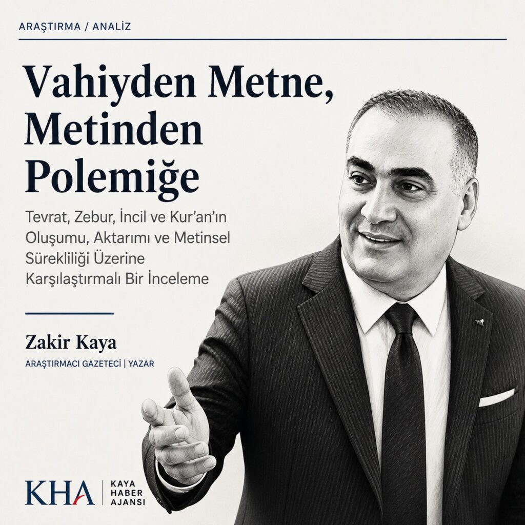 Vahiyden Metne Metinden Polemiğe kitap kapağı ve KHA akademik araştırma analizi görseli - Zakir Kaya